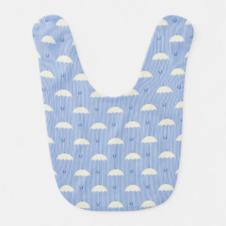 Umbrellas in the Blue Baby Bib