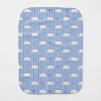 Umbrellas in the Blue Baby Burp Cloth
