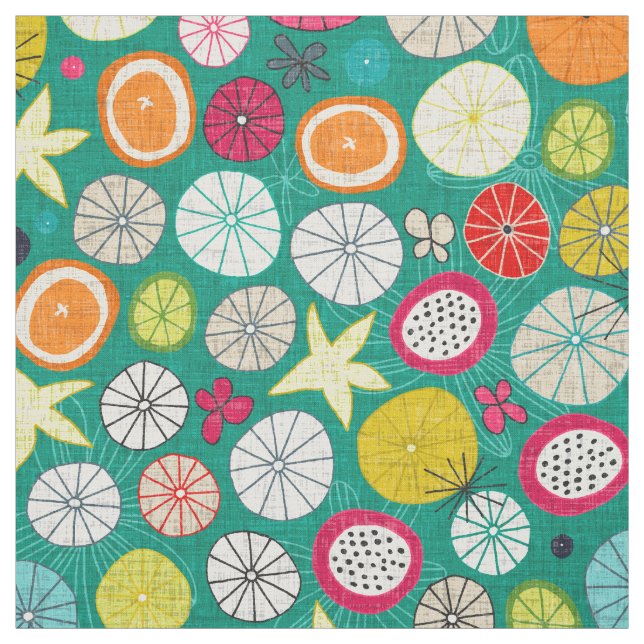 umbrellas jade fabric (Swatch)