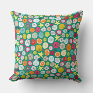 umbrellas jade throw pillow