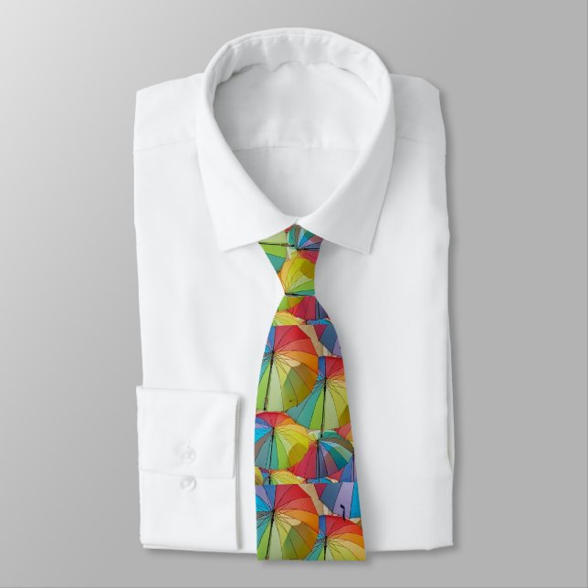Umbrellas Neck Tie (Tied)