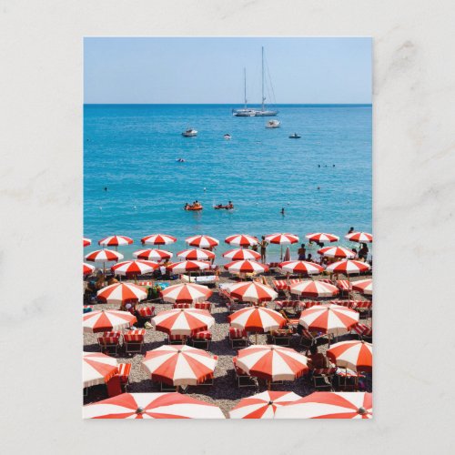 Umbrellas On Amalfitan Coast Postcard