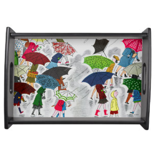 Umbrellas Serving Tray