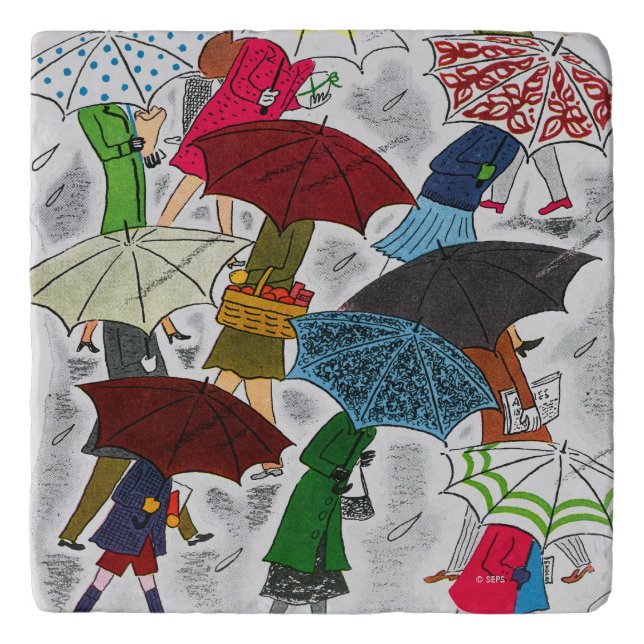 Umbrellas Trivet (Front)