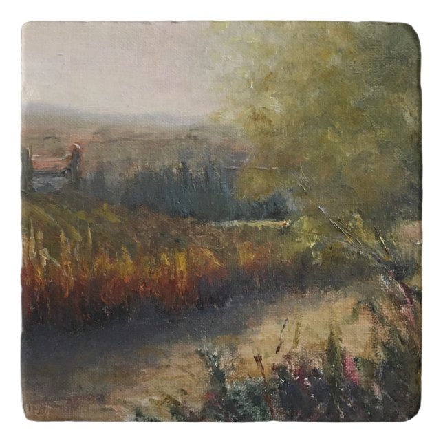 Umbria Autumn in Italy Original Artwork  Trivet (Front)