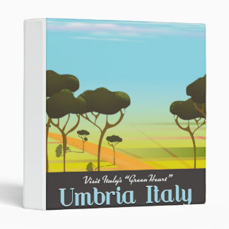 Umbria Italy travel poster 3 Ring Binder