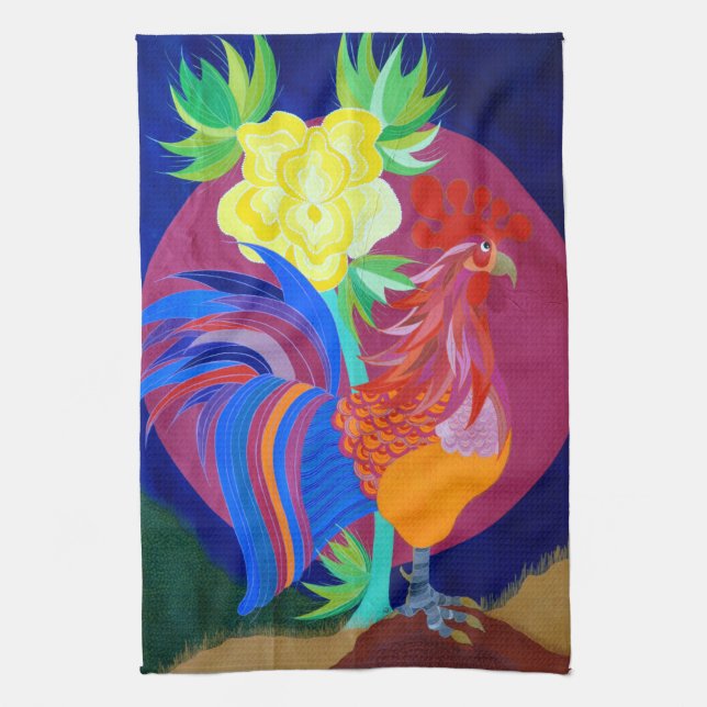 Umbrian Rooster Kitchen Towel (Vertical)