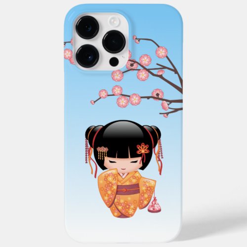 Ume Kokeshi Doll _ Japanese Geisha Girl Blur Case_Mate iPhone 14 Pro Max Case