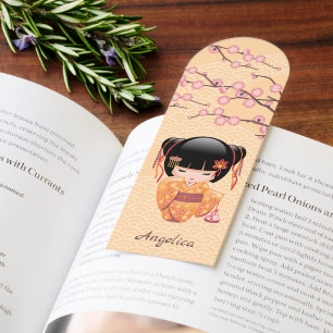 Ume Kokeshi Doll Japanese Peach Geisha Girl Bookmarks