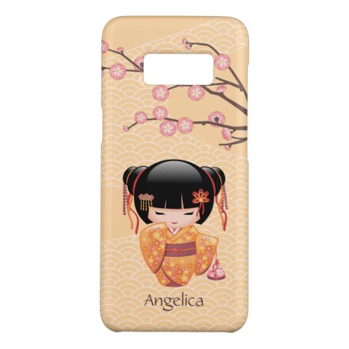 Ume Kokeshi Doll _ Japanese Peach Geisha Girl Case_Mate Samsung Galaxy S8 Case