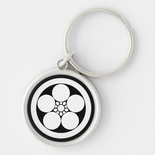 Umebachi_style plum blossom in a circle keychain