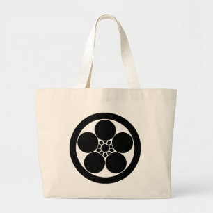 Umebachi-style plum blossom in a circle large tote bag