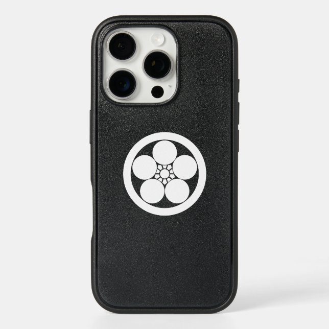 Umebachi-style plum blossom in a circle otterbox iPhone case (Back)