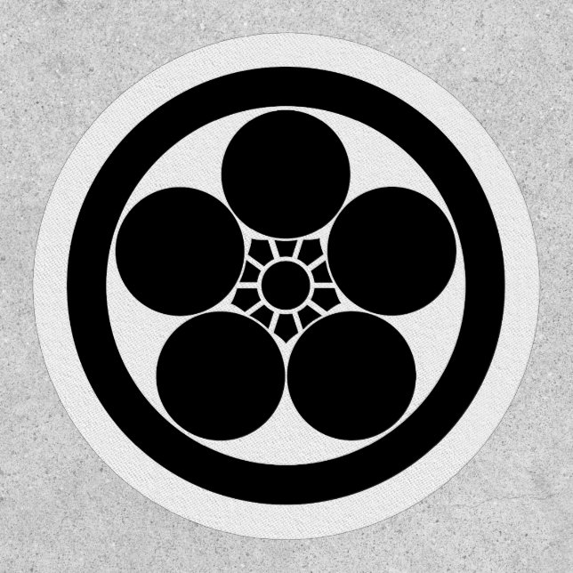 Umebachi-style plum blossom in a circle patch (Front)