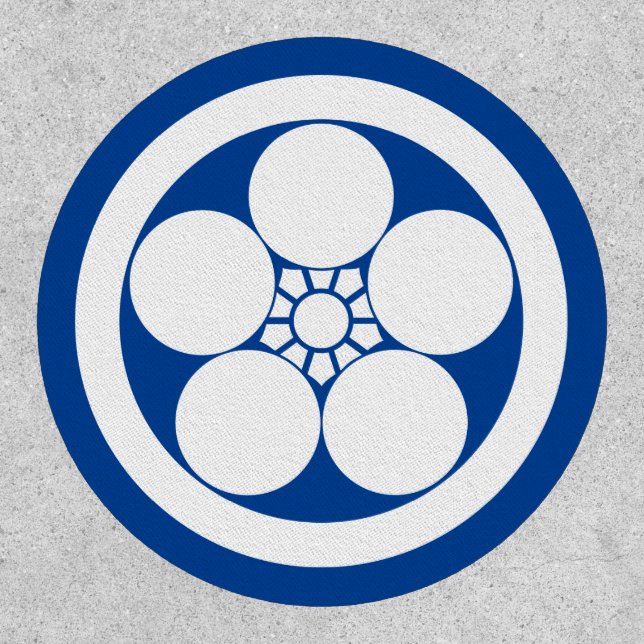 Umebachi-style plum blossom in a circle patch (Front)