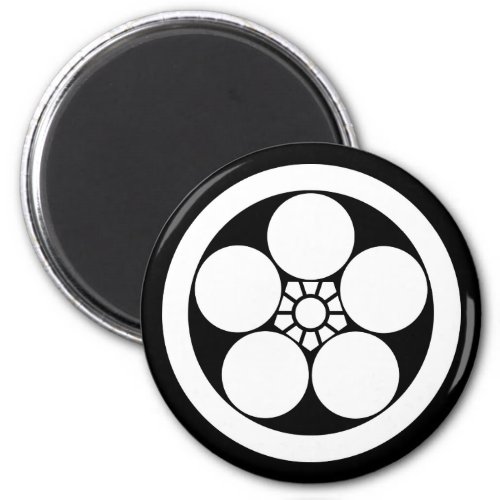 Umebachi_style plum blossom in circle magnet