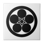 Umebachi-style Plum Blossom In Circle Tile at Zazzle