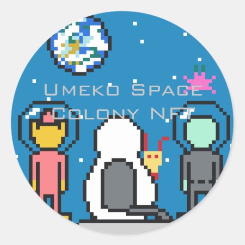 Umeko Space Colony NFT Classic Round Sticker