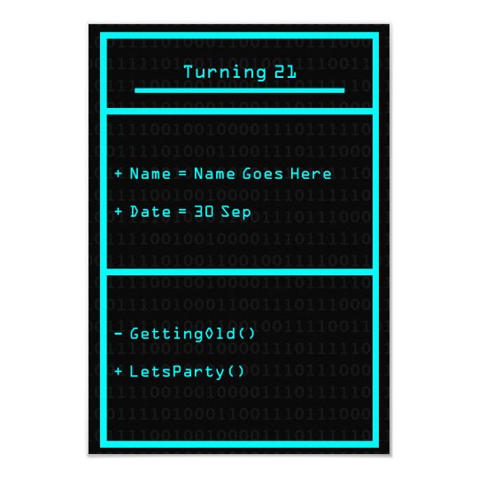 UML Class Computer Programmer Party Invitation Zazzle com