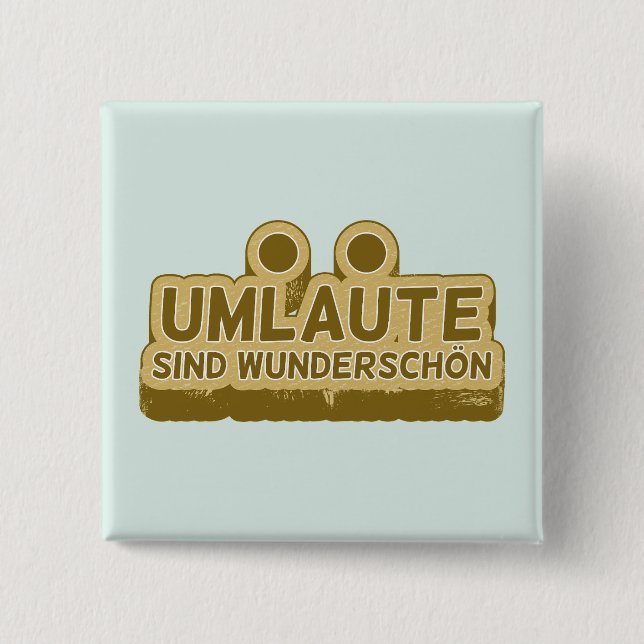 UMLAUT German language teacher or student Button (Front)