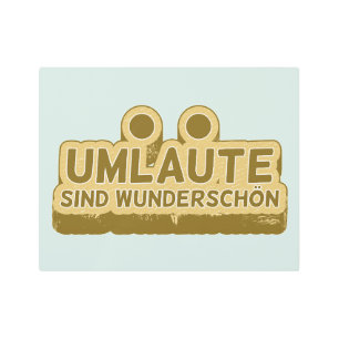 UMLAUT learning German language Metal Print