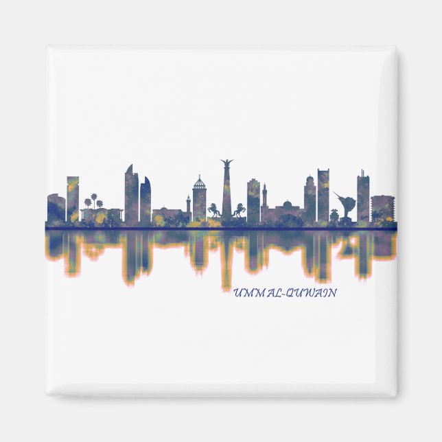 Umm al-Quwain Skyline Magnet (Front)