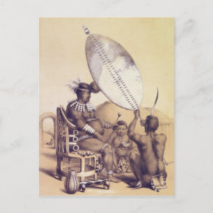 Umpanda the King of the Amazulu, 1849 Postcard