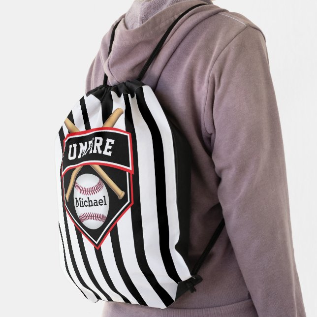 Umpire Baseball  ⚾ - Red  Drawstring Bag (Insitu)