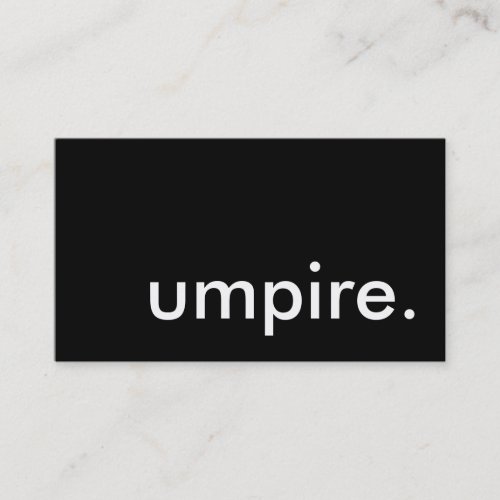 umpire. business cards