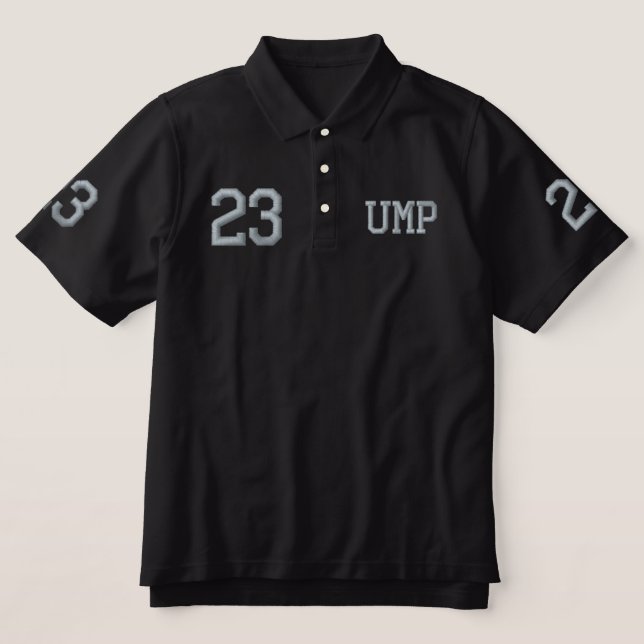 Umpire Embroidered Embroidered Polo Shirt (Design Front)