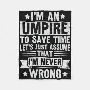 Umpire Funny Sketll Design For An Umpire Fleece Blanket