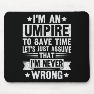 Umpire Funny Sketll Design For An Umpire  Mouse Pad