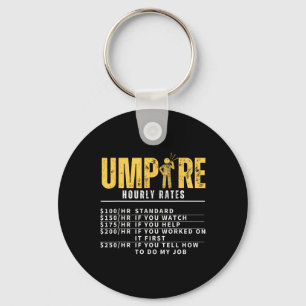 Umpire Hourly Rates Funny Referee Keychain