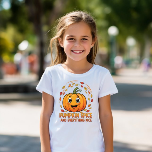 umpkin Spice and Everything Nice" Kids' Fall T-Shi T-Shirt (Creator Uploaded)