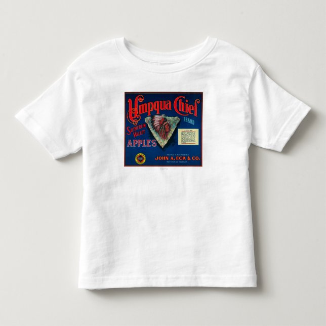 Umpqua Chief Apple Crate LabelSutherlin, OR Toddler T-shirt (Front)