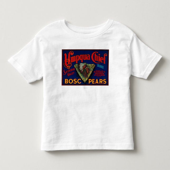 Umpqua Chief Pear Crate LabelSutherlin, OR Toddler T-shirt (Front)
