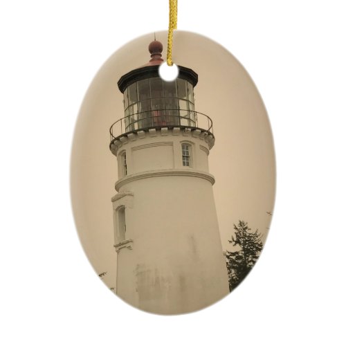 Umpqua River Lighthouse, OR Ceramic Ornament