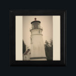 Umpqua River Lighthouse, OR Gift Box<br><div class="desc">A very foggy & smoky morning from recent wildfires. The sky was almost a light pink color from the smoke that settled in the air. Built & lit in the 1850's,  the Umpqua River Lighthouse still stands tall over Winchester Bay,  Oregon.</div>