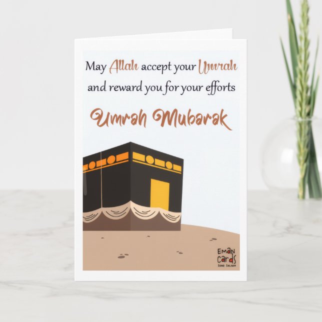 Umrah Mubarak Card (Front)
