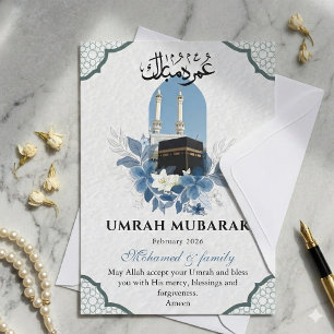 Umrah Mubarak Personalized Greeting Card