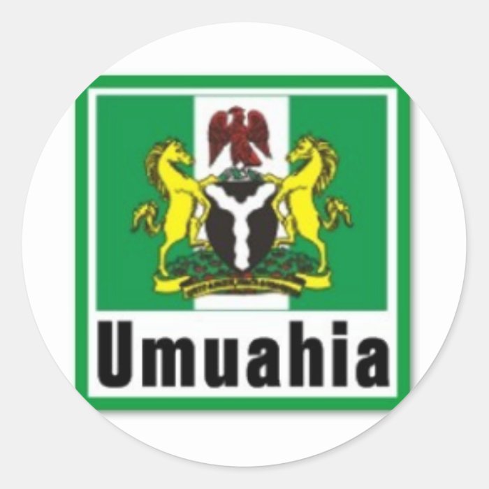 "UMUAHIA",ABIA STATE, NIGERIA(T Shirt And etc) Round Stickers