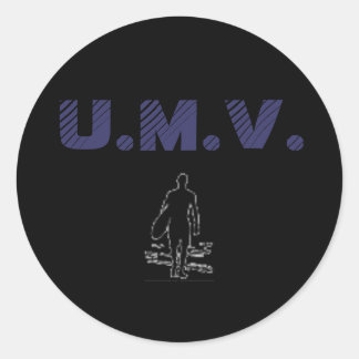 UMV surfer Classic Round Sticker