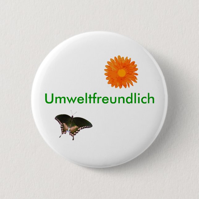 Umweltfreundlich Pinback Button (Front)