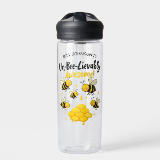 Un-Bee-Lievably Awesome Teacher Gift Cute Bee Water Bottle