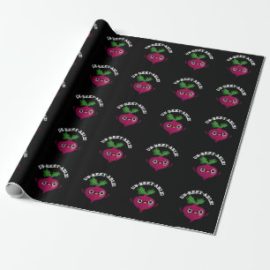 Un-beet-able cute Veggie Beet Pun Wrapping Paper