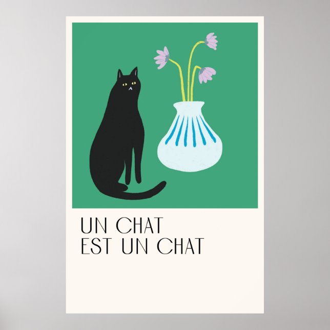 Un Chat Est Un Chat Black Cat Poster (Front)