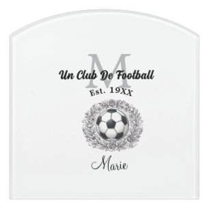 un club de football monogram est, year fifa world door sign