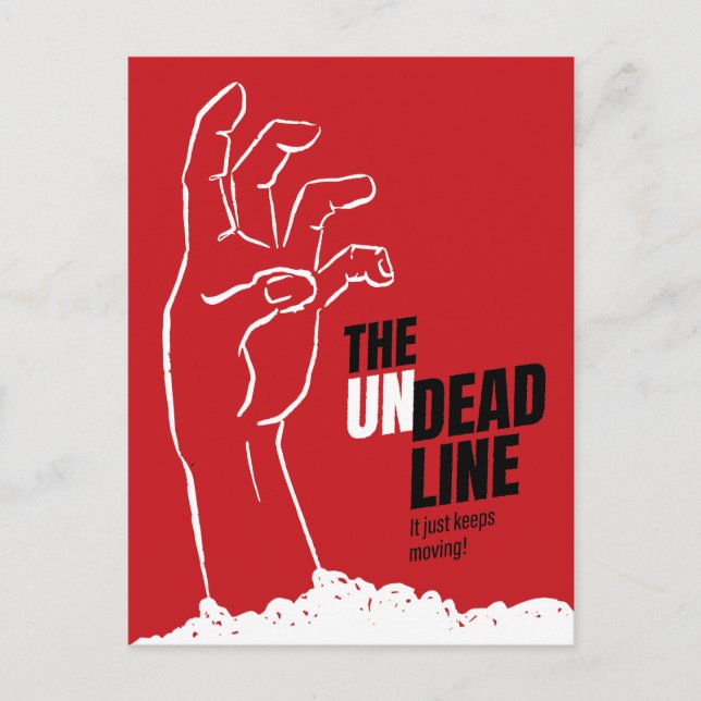 Un-deadline - Vintage horror movie poster Postcard (Front)