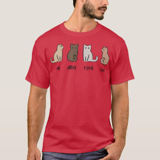 Un Deux Trois Cat Cute Pet adoption French Kitten  T-Shirt