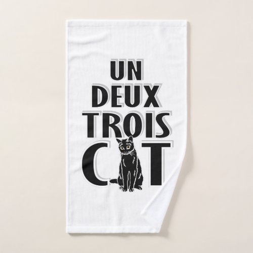 Un Deux Trois Cat French Cats Hand Towel